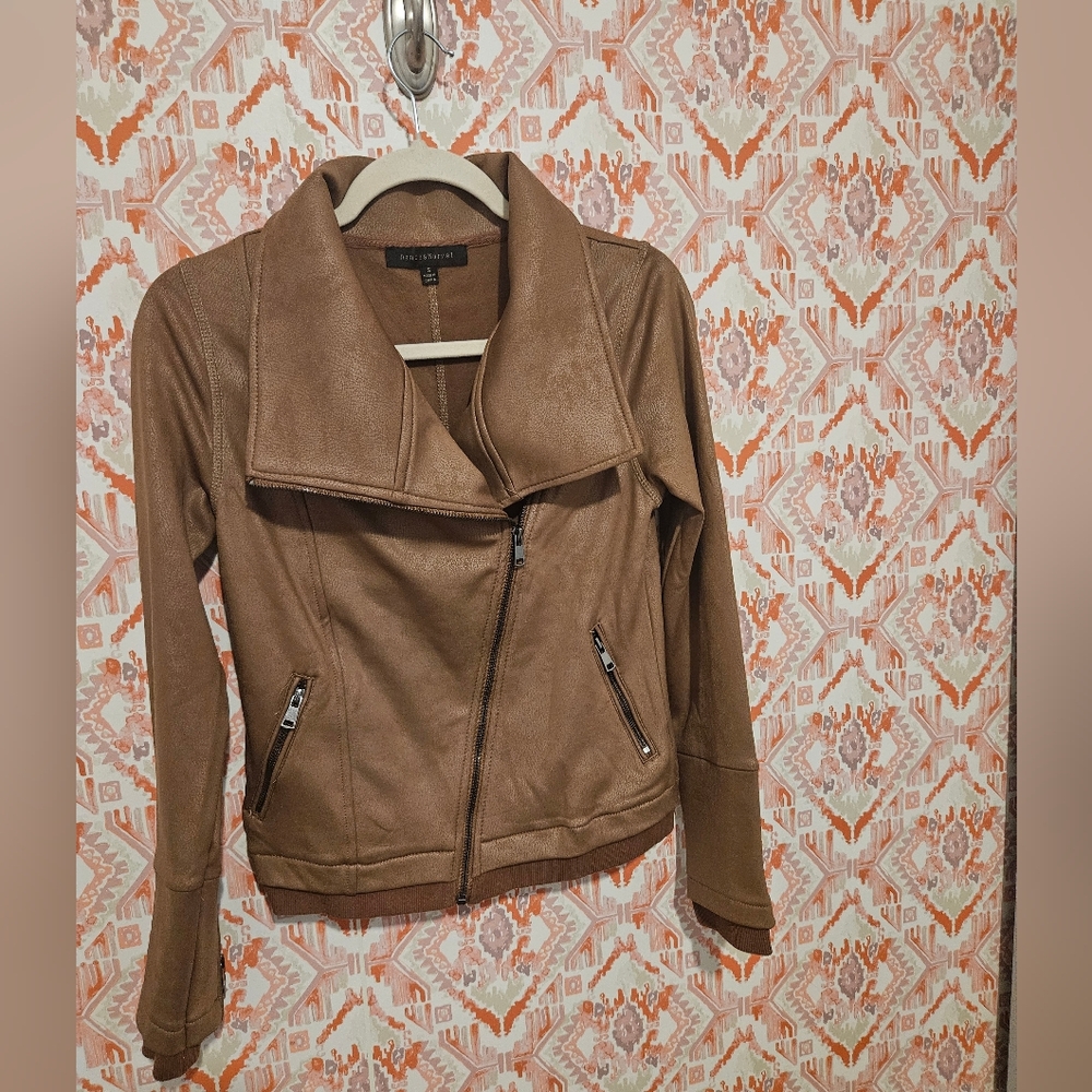Dance & Marvel Brown Faux Leather Jacket